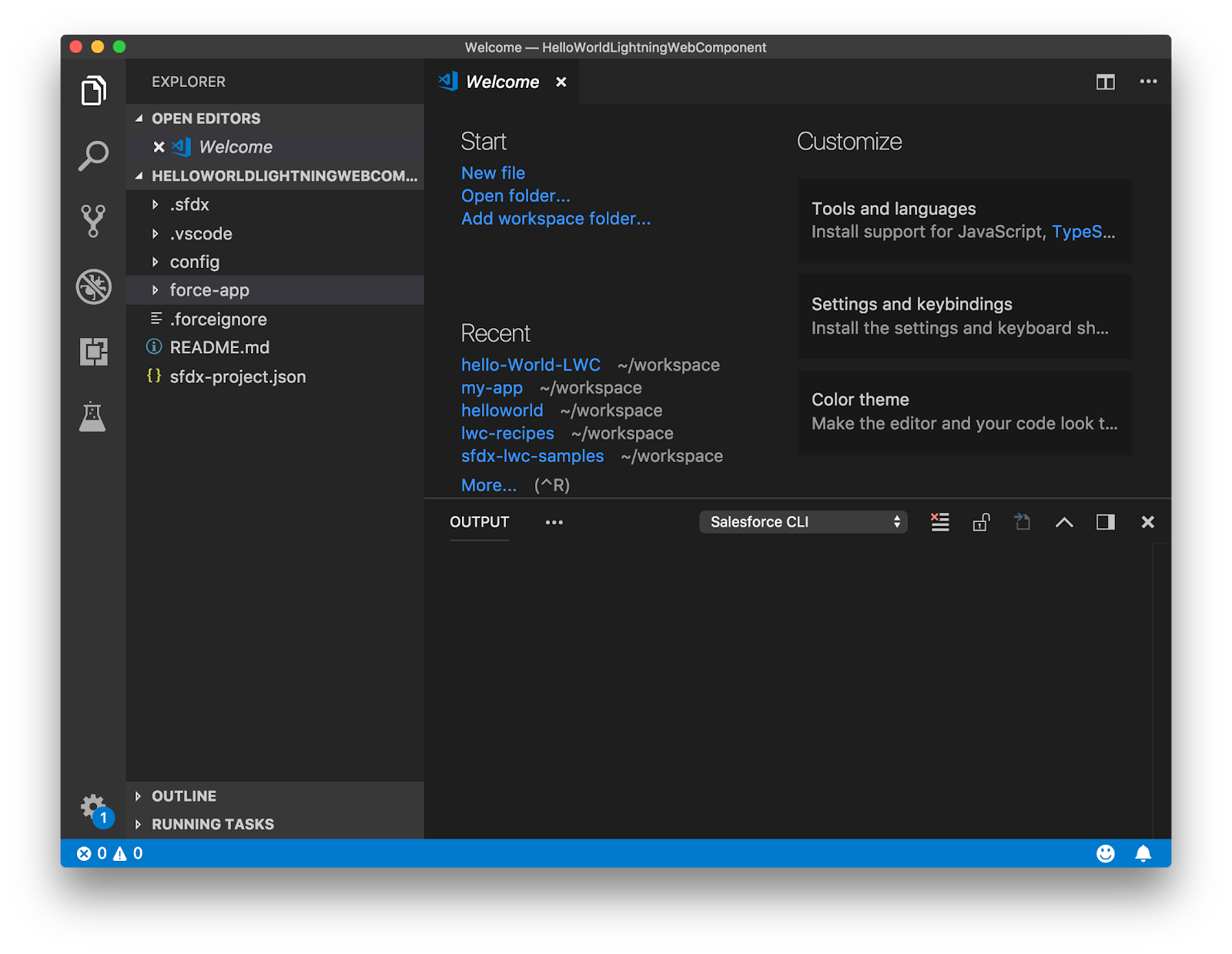 open visual studio code from terminal