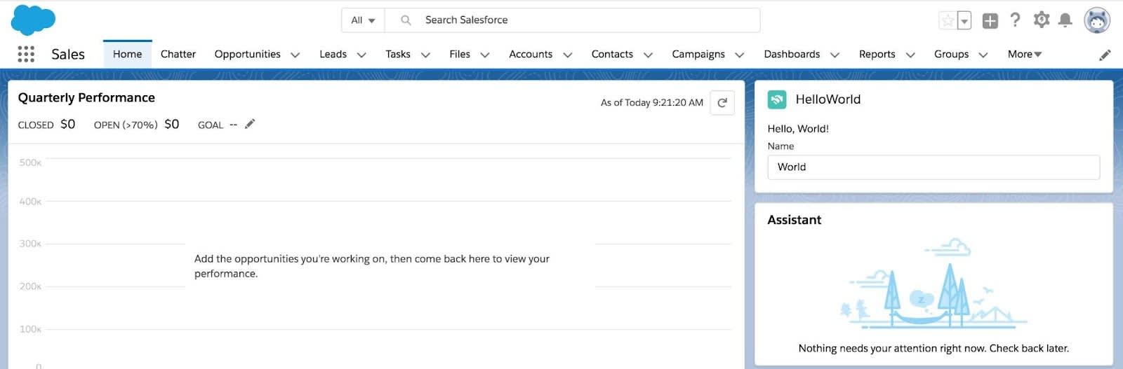 Create A Hello World Lightning Web Component