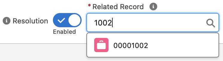 Related record input box.