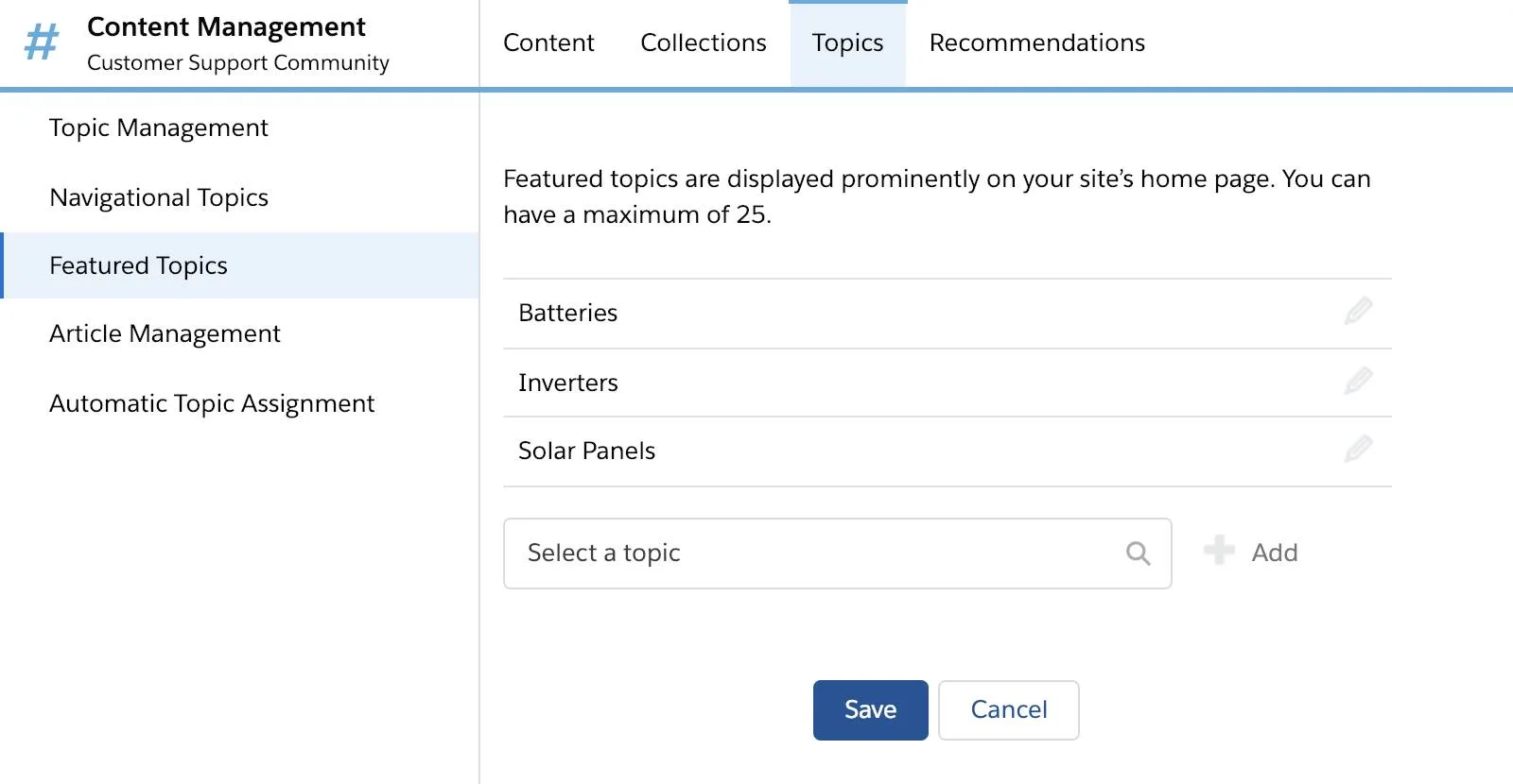Featured Topics screenshot