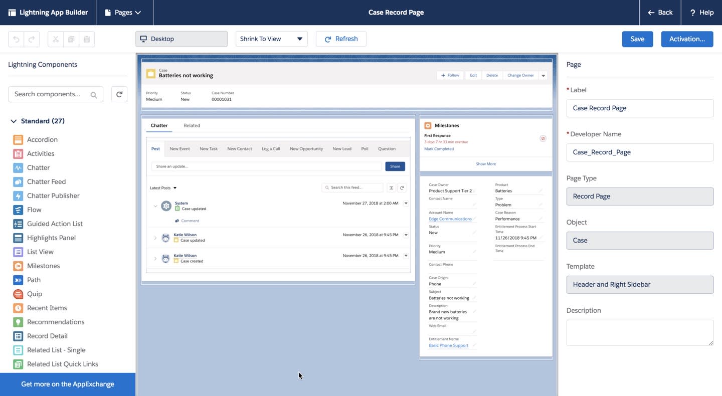 create service contracts with entitlements unit salesforce milestone tracker