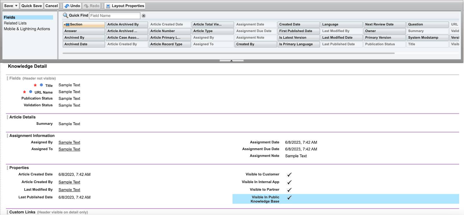 [How To (方法)] ページレイアウト。3 つの新しいセクションが表示され、各セクションの下に項目が示されています。