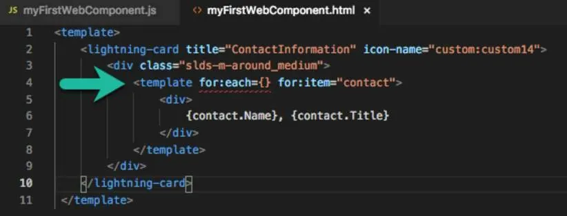 HTML template file open with error on line 4 highlighted.