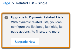Upgrade to Dynamic Related Lists.