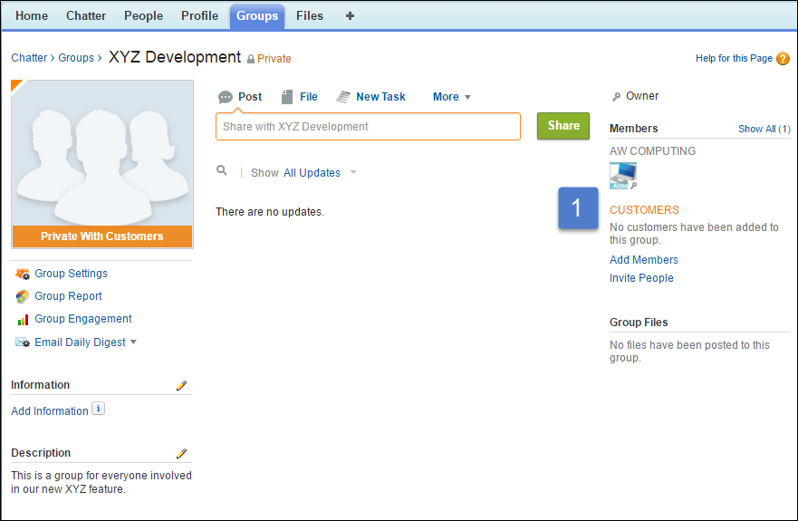 New private group