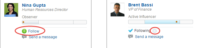 Follow and unfollow