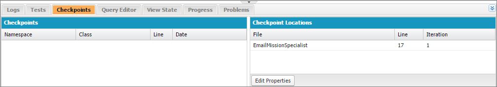 Checkpoint Tab Results