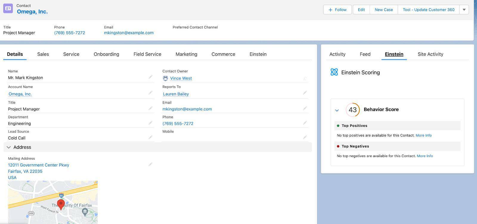 B2B Marketing Analytics アプリケーションで利用可能な Einstein Behavior Scoring (Einstein 行動スコアリング) ダッシュボード。