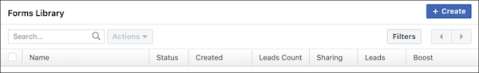 Facebook Forms Library for creating Lead Ads