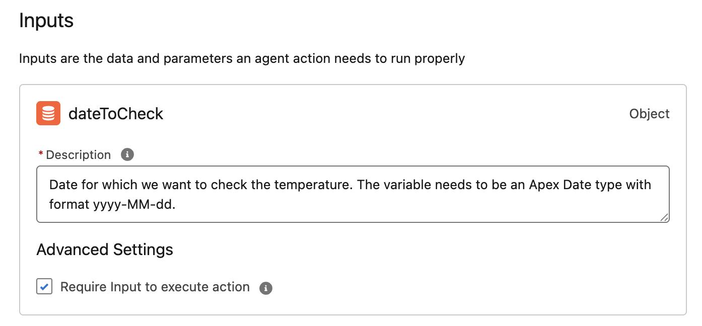 Inputs as described above.