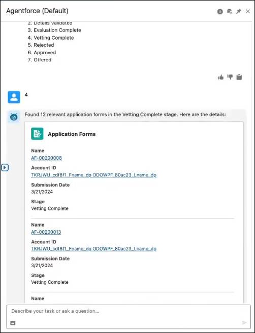 審査完了フェーズの応募フォームが表示されている候補者ソーシングエージェント