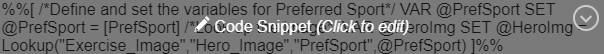 Capture d’écran Modifier l’extrait de code