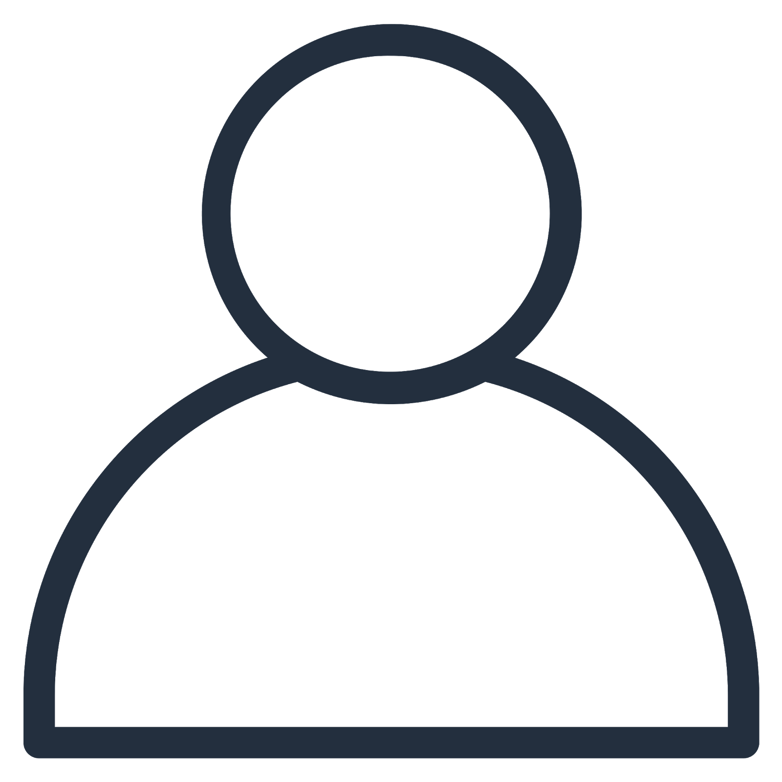 Icon depicting a single user