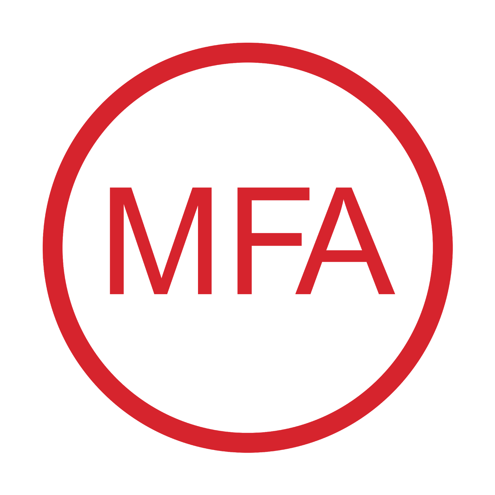  Icon depicting a circle with MFA inside of it