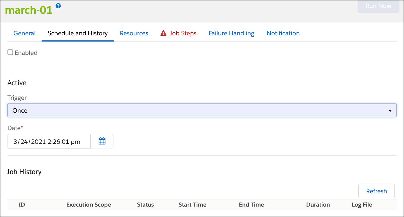 In Business Manager, create and schedule a job.