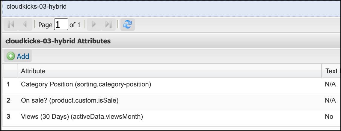 No módulo Regras de ordenação do Business Manager, a nova regra de ordenação usa três atributos: Posição da categoria, Liquidação e Visualizações (30 dias).