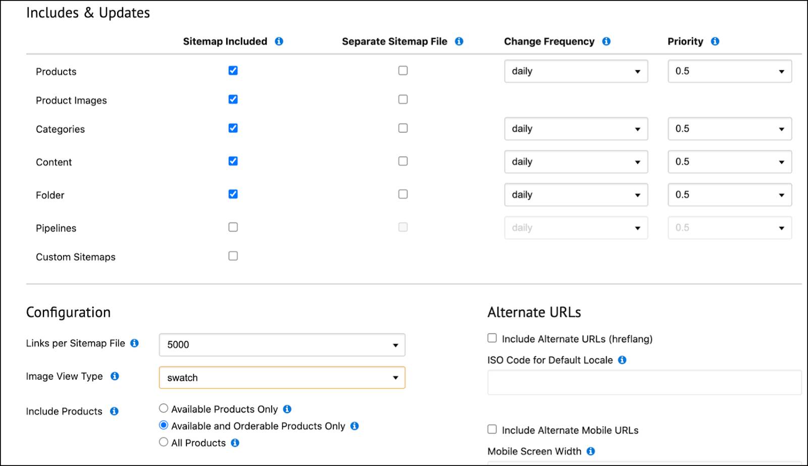 No Business Manager, configure os mapas de site de SEO.