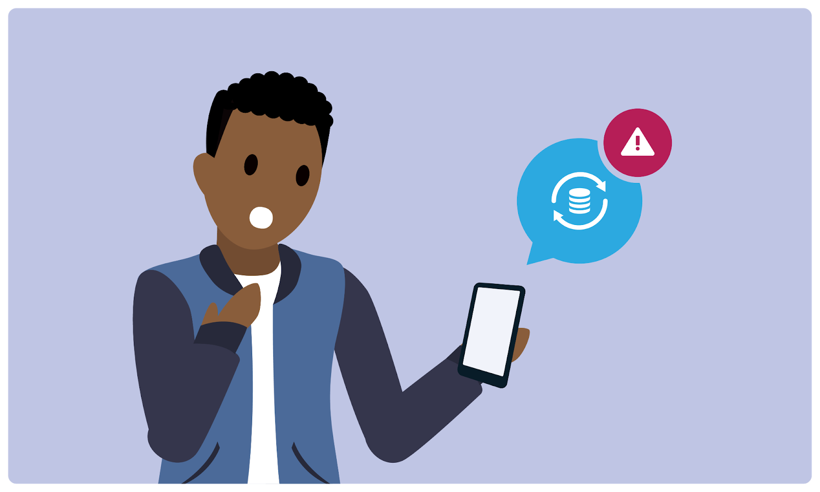 A person receiving a smart alert notification email on their phone.