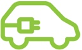 automobile with an electric plug logo