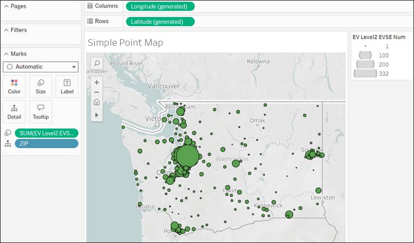 A Simple Point Map in Tableau