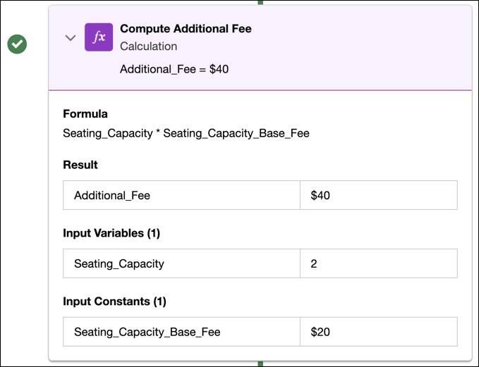 Screenshot of expanded Compute Additional Fee calculation step