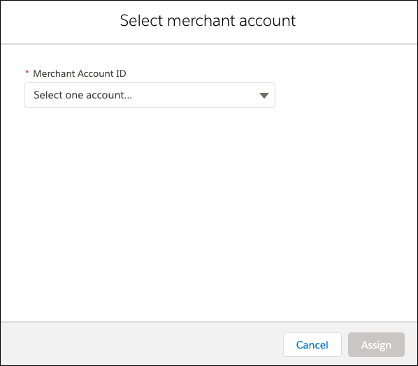 Select a merchant account.