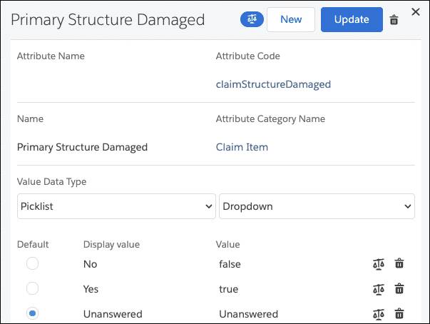 Primary Structure Damaged attribute.