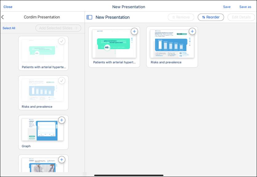 New Presentation with selected slides added.
