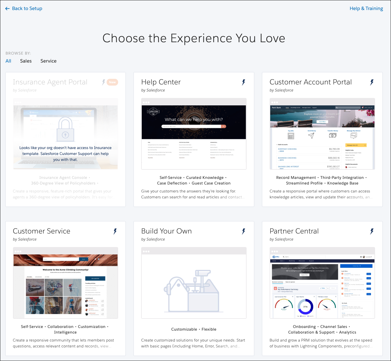 New Experience Cloud Site Wizard