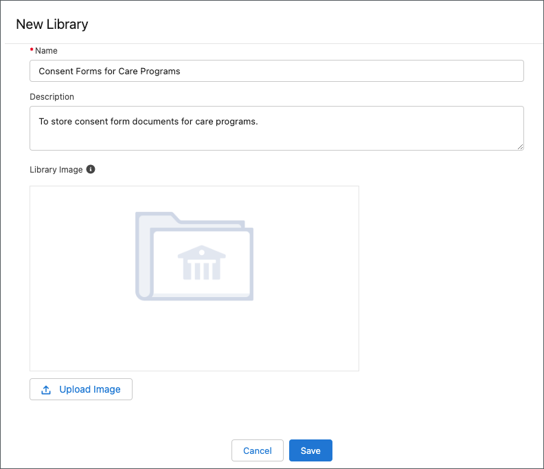 New Library for storing consent form documents.