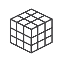 A cube made up of many smaller cubes