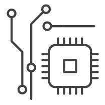 A computer chip on a motherboard