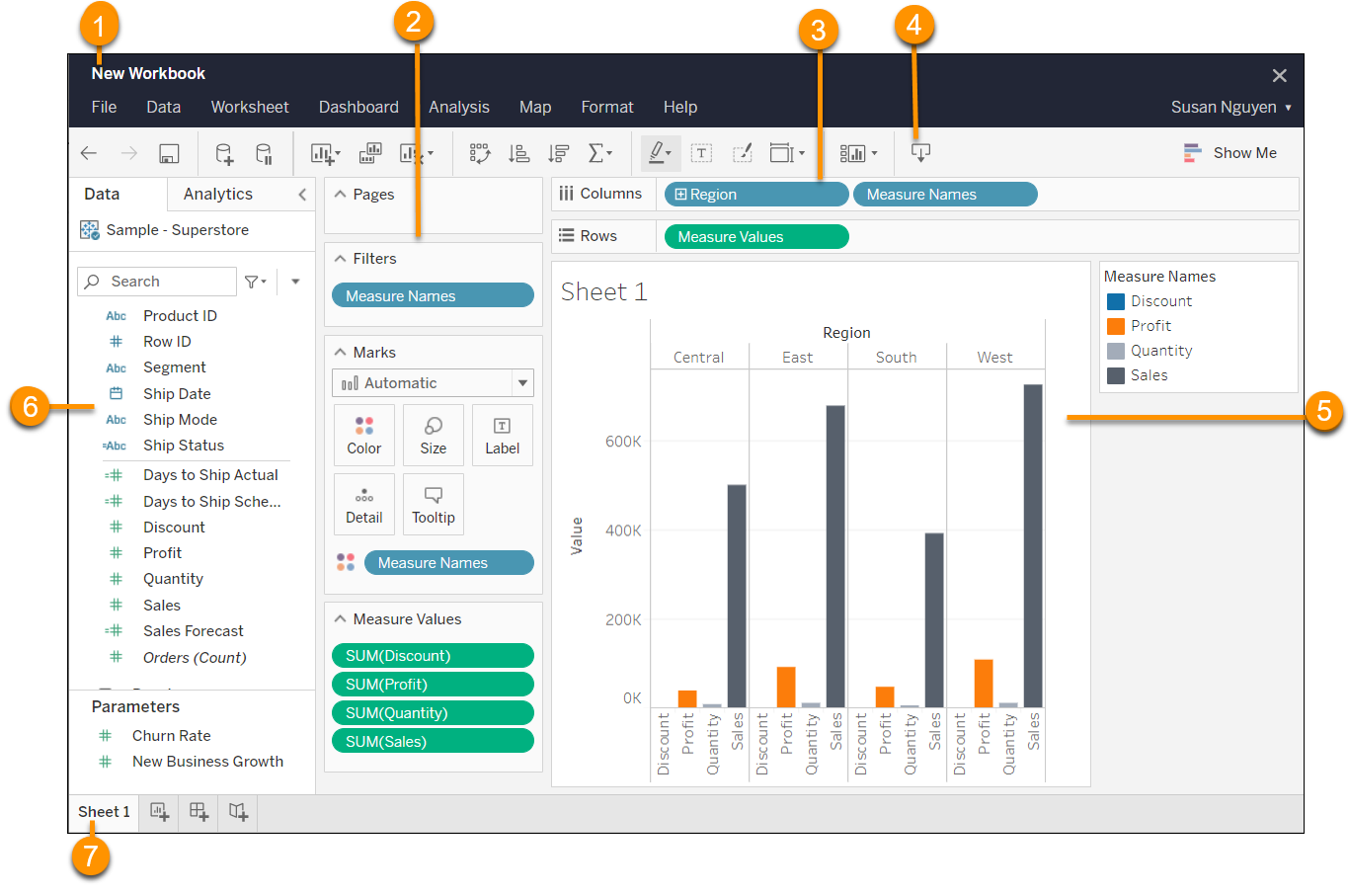 Espacio de trabajo de Tableau Online
