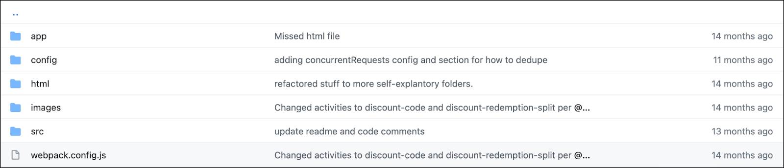 割引コードカスタムアクティビティの GitHub リポジトリ