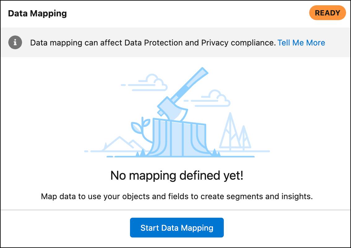 Sección Data Mapping (Asignación de datos) de la transmisión de datos no asignados