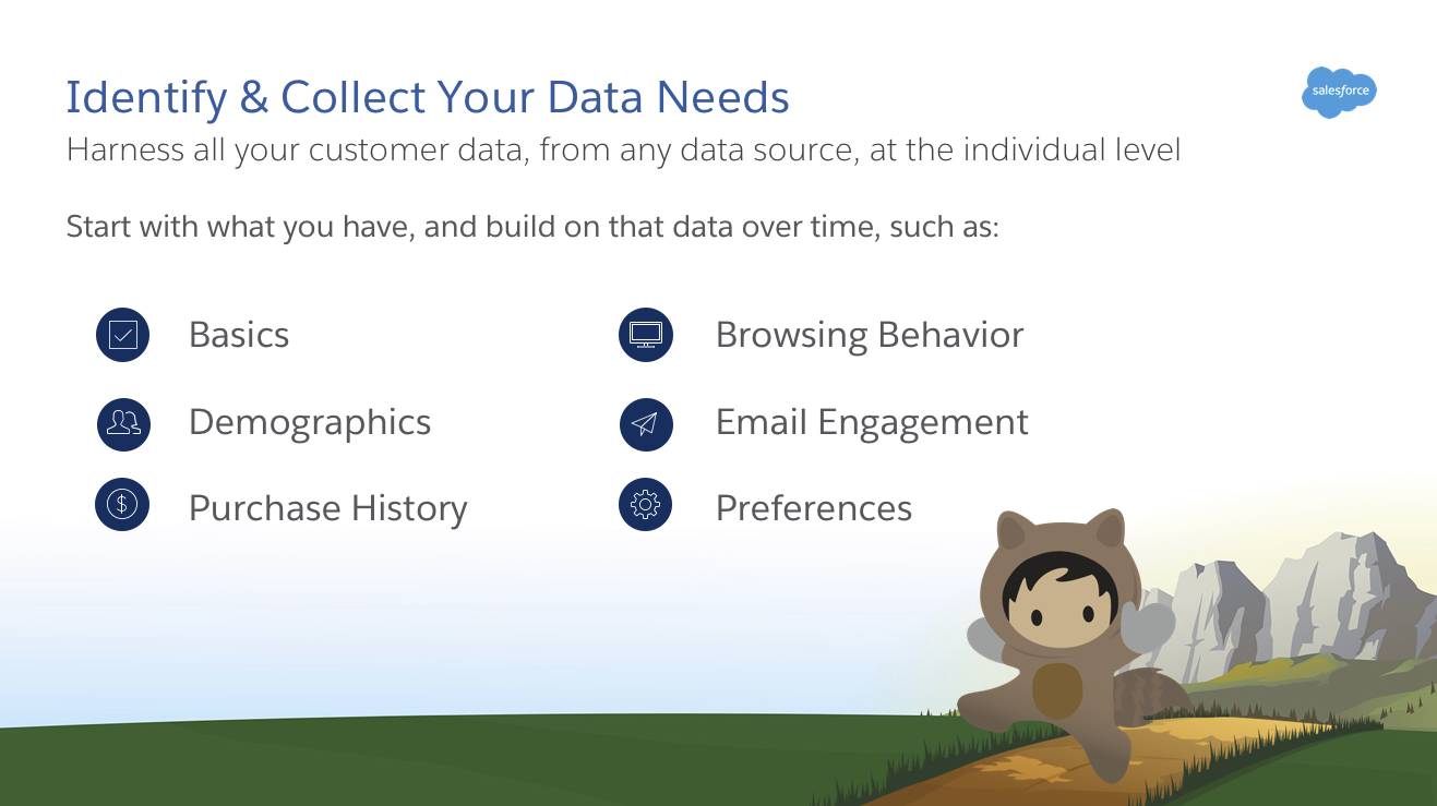 Algunos ejemplos de datos de clientes incluyen aspectos básicos, información demográfica, historial de compras, comportamiento del navegador, implicación de los mensajes de email y preferencias.