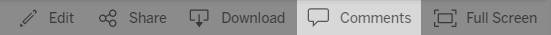 Comment button on the toolbar