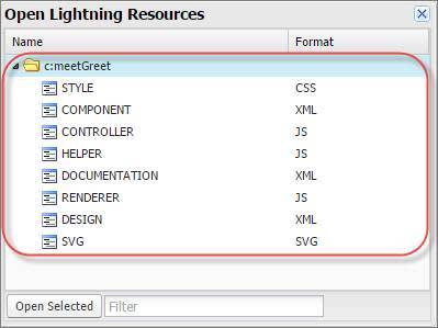 Fenster 'Open Lightning Resources'