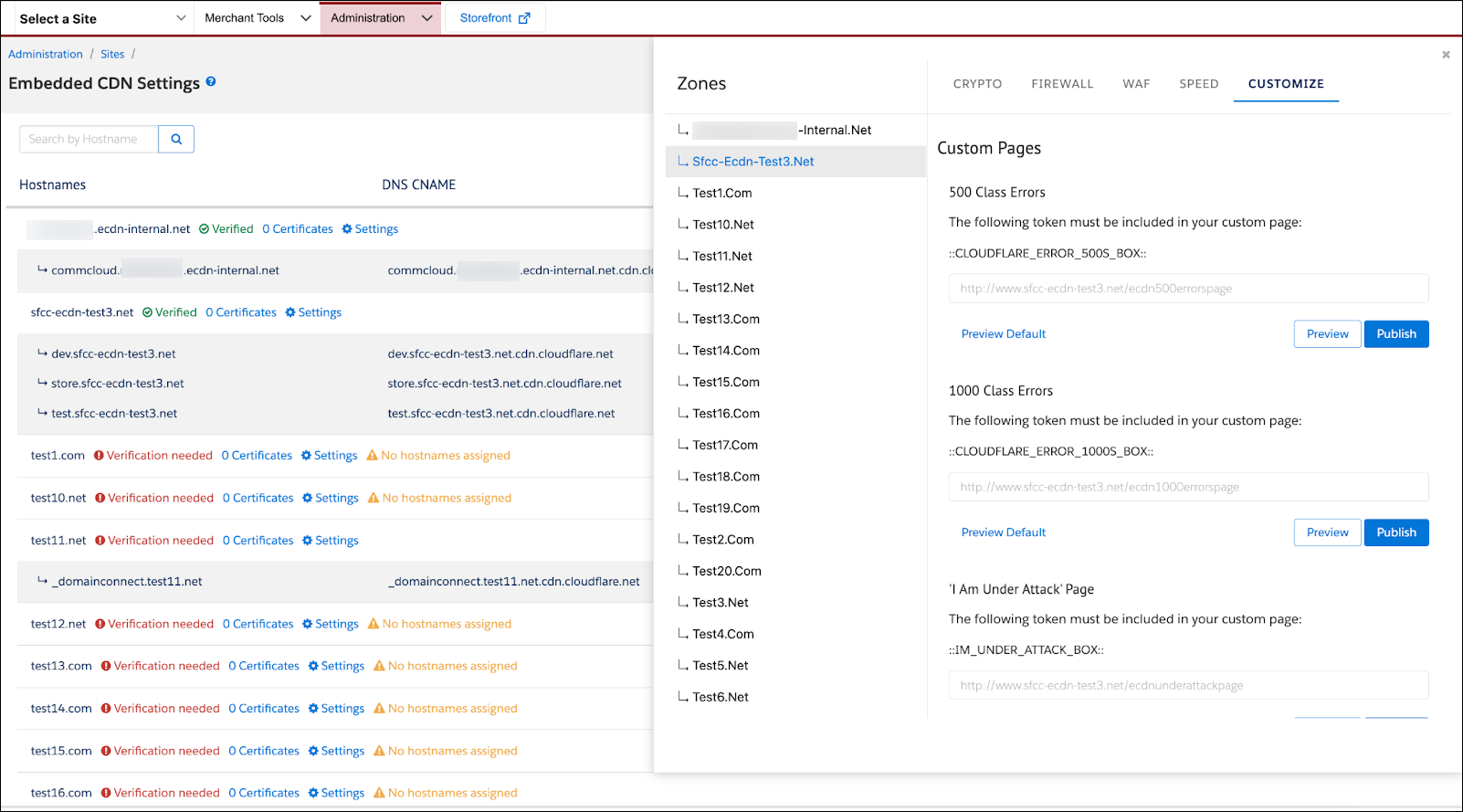 In Business Manager, specify the eCDN zone’s custom settings.