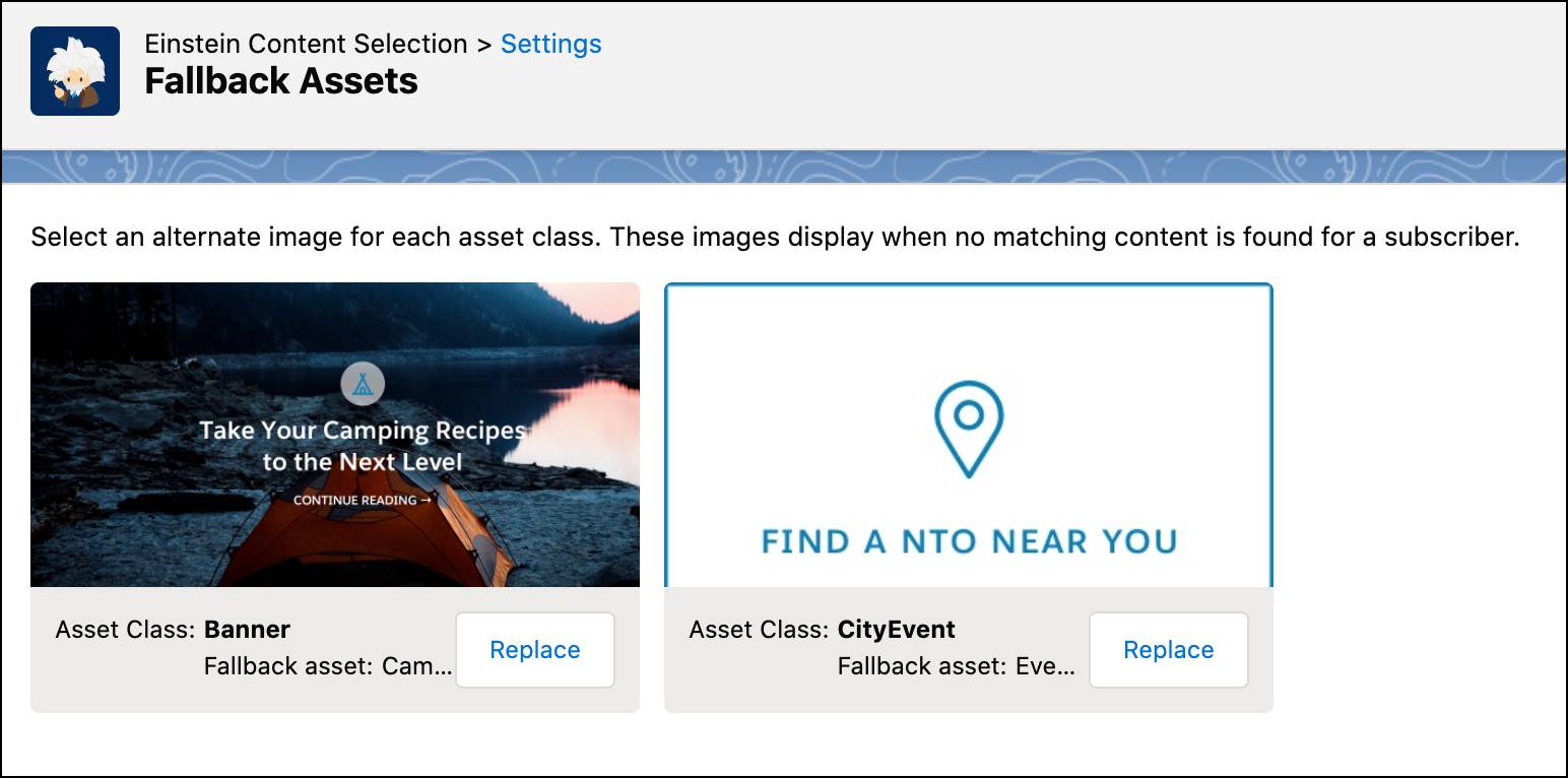 Fallback Assets under Settings.