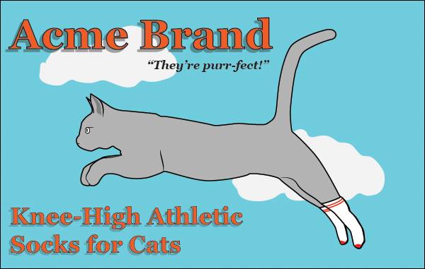 Acme: Hersteller kniehoher Sportsocken für Katzen