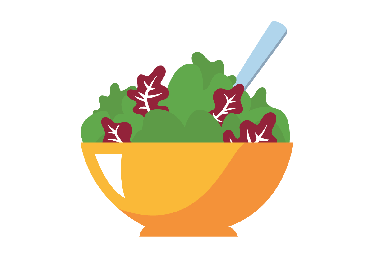 A bowl of fresh greens.