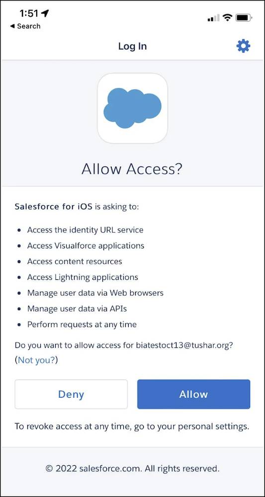 Esempio di accesso OAuth