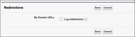 Redirections page.