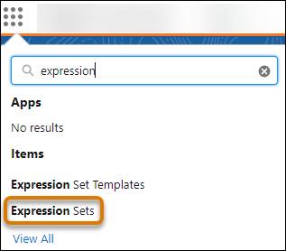 Expression Sets in App Launcher.