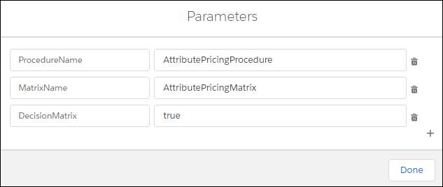 The pricing plan step parameters.