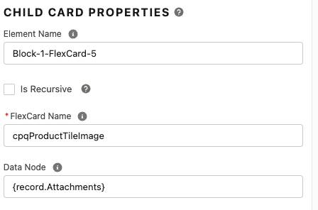 FlexCard Child Card Properties