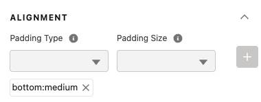 Style pane Alignment section.