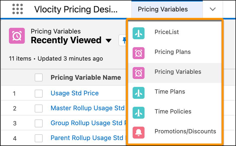 Pricing Designer components.