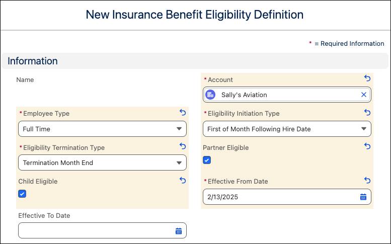 New Insurance Benefit Eligibility Definition.